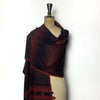Bhujodi Cotton Stole: Navy Blue and Red