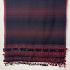 Bhujodi Cotton Stole: Navy Blue and Red
