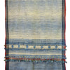 Bhujodi Ikat Cotton-Silk Stole: Natural Indigo Blue