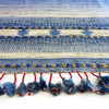 Bhujodi Ikat Cotton-Silk Stole: Natural Indigo Blue