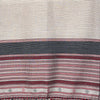 Bhujodi Striped Cotton Stole: Red, Black and White