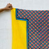 Chaukri Multicolour Block Printed Wrap: Yellow
