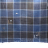 Checkered Indigo Handwoven Jamdani Stole: Gamcha VI