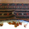 Bhujodi Ikat Silk Stole: Natural Sappanwood and Iron-Black