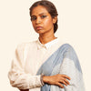 Lakshmi Khun Cotton-Silk Sari: Kora and Indigo