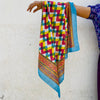 Leher Multicolour Square: Turquoise