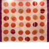 Modernist Dots: Hand Printed Tussah Silk Stole: Red and Purple