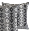 Pair of Abstract Backstrap-Woven Cushion Covers: Black and White