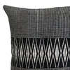 Pair of Diamond Backstrap-Woven Cotton Cushion Covers: Black and White