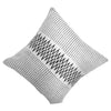Pair of Diamond Backstrap Woven Cotton Cushion Cover: Black and White