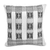 Pair of Spear Backstrap-Woven Cushion Covers: Black and White