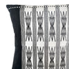Pair of Spear Backstrap Woven Cushion Covers: Black and White