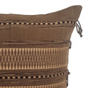 Pair of Striped Backstrap Woven Cushion Covers: Brown