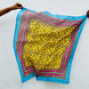 Peela Jaal Block Multicolour Printed Square: Yellow
