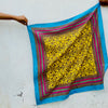 Peela Jaal Block Multicolour Printed Square: Yellow