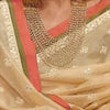 Upcycled Chanderi Cotton-Silk Sari: Natural White