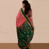 Upcycled Cotton Sari: Pink and Green