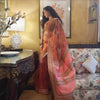 Upcycled Silk Sari: Orange and Pink