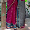 Upcycled Venkatagiri Cotton Sari: Maroon
